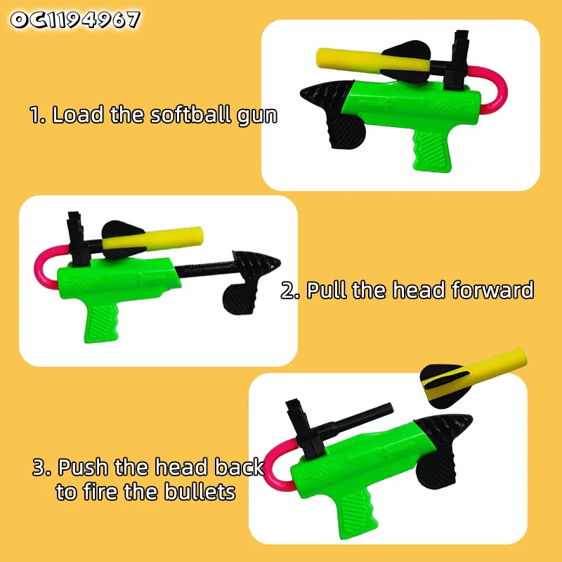 Promotional Toys Interactive Kids Shooting Game Manual Plastic Large Fun Indoor Play Toys Catapult Soft Bullets Gun