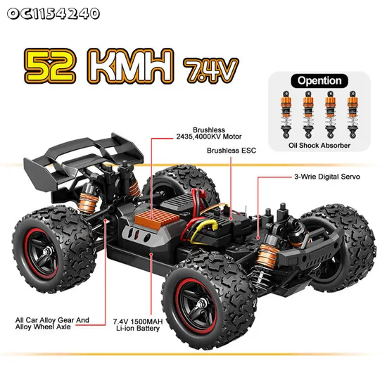 Wholesale Good Quality Four Wheel Drive 1: 16 High Speed Scale Model RC Racing Cars