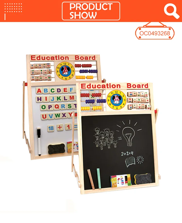 Wholesale Double Sided Wooden Toys Popular Drawing White Board for Kids Educational Learn Writing