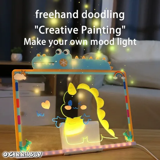 Low Cost Kids Rechargeable Creative LED Glow Drawing Board for Children Educational Toy
