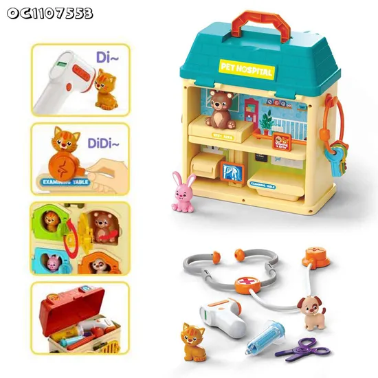 Toy Plastic Medical Tool DIY Pretend Play Educational Montessori Interactive Hospital Creative Doctor Set