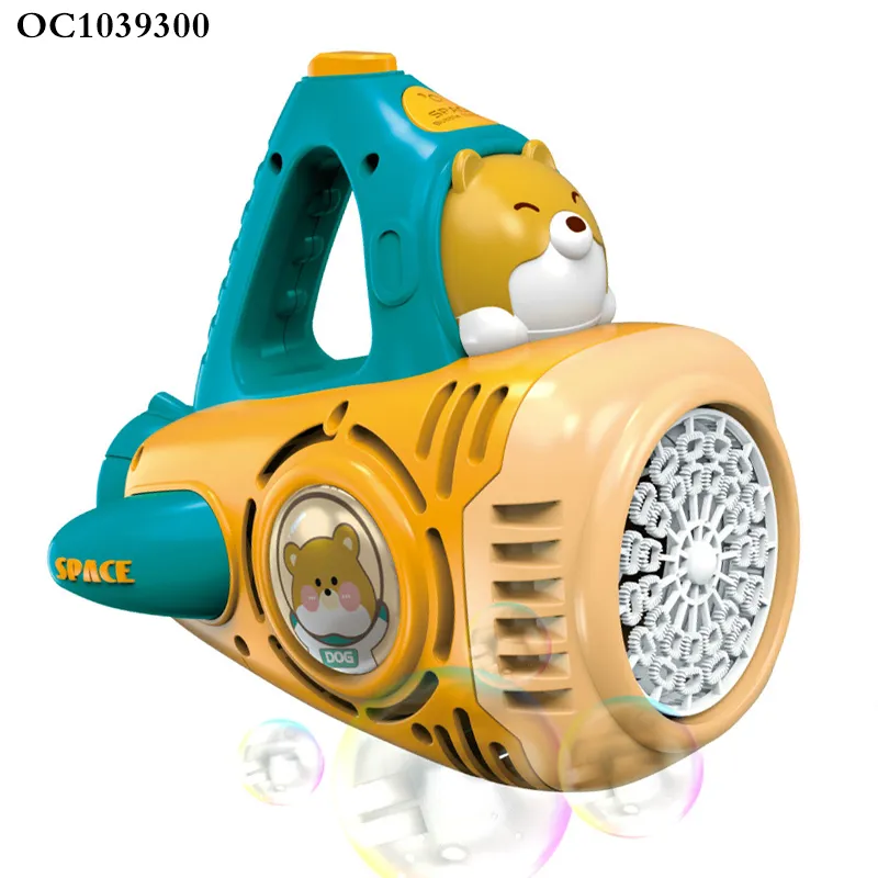 Children Automatic Quick Game Push Blowing Bubble Electric Cartoon Animal Toy Bubble Gun Machine with Light Music Outdoor