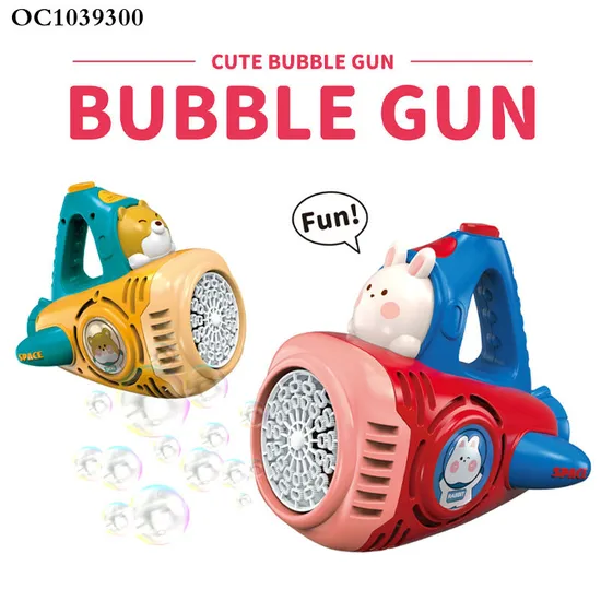Children Automatic Quick Game Push Blowing Bubble Electric Cartoon Animal Toy Bubble Gun Machine with Light Music Outdoor