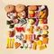Wholesale Funny Educational 80 Pieces Plastic Food Toy Kids Kitchen Toy Pretend Play Set