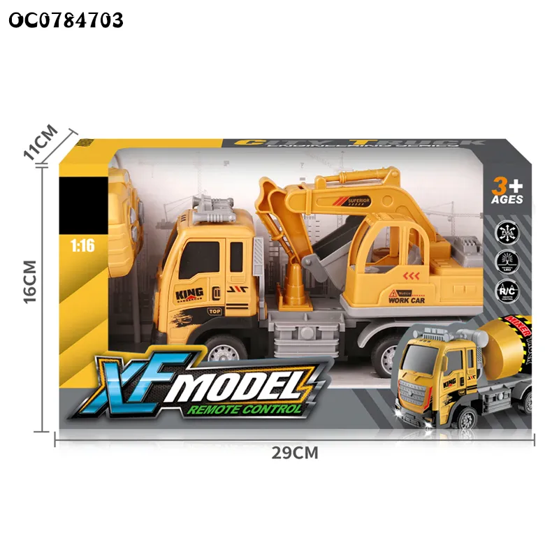 1: 16 RC Electric Excavator Kids Remote Control Building Material Toy Truck