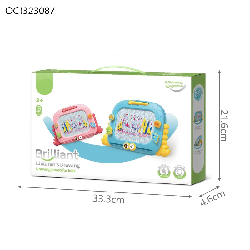 Montessori Educational Animal Themes Toys Recycled Plastic Cartoon Toys Wholesale Magnetic Drawing Board for Kids