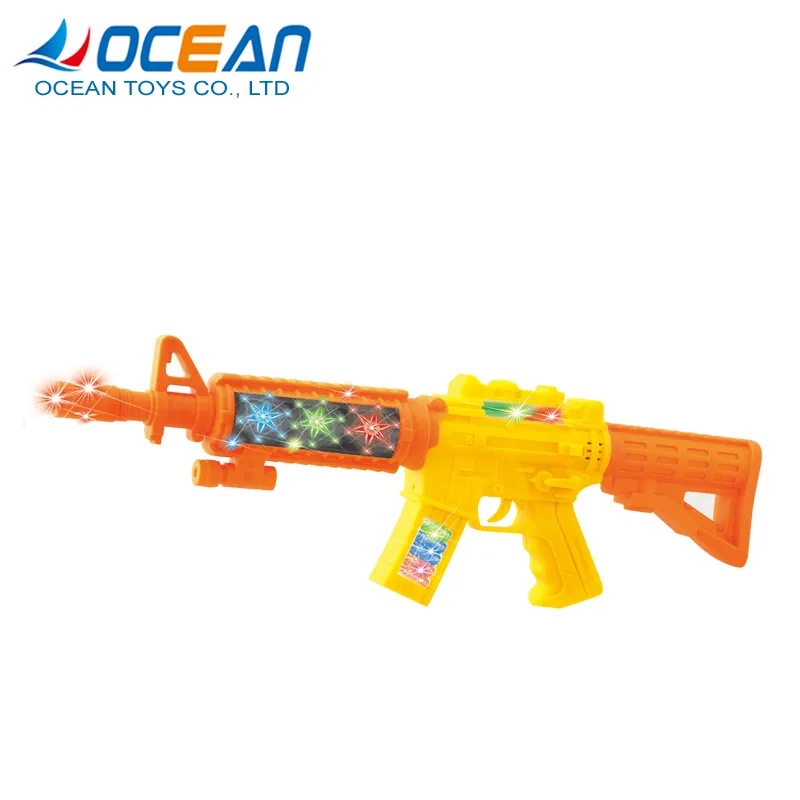High Quality Boys Pretend Soldier Plastic Electric Realistic Gun Toys with 3D Light