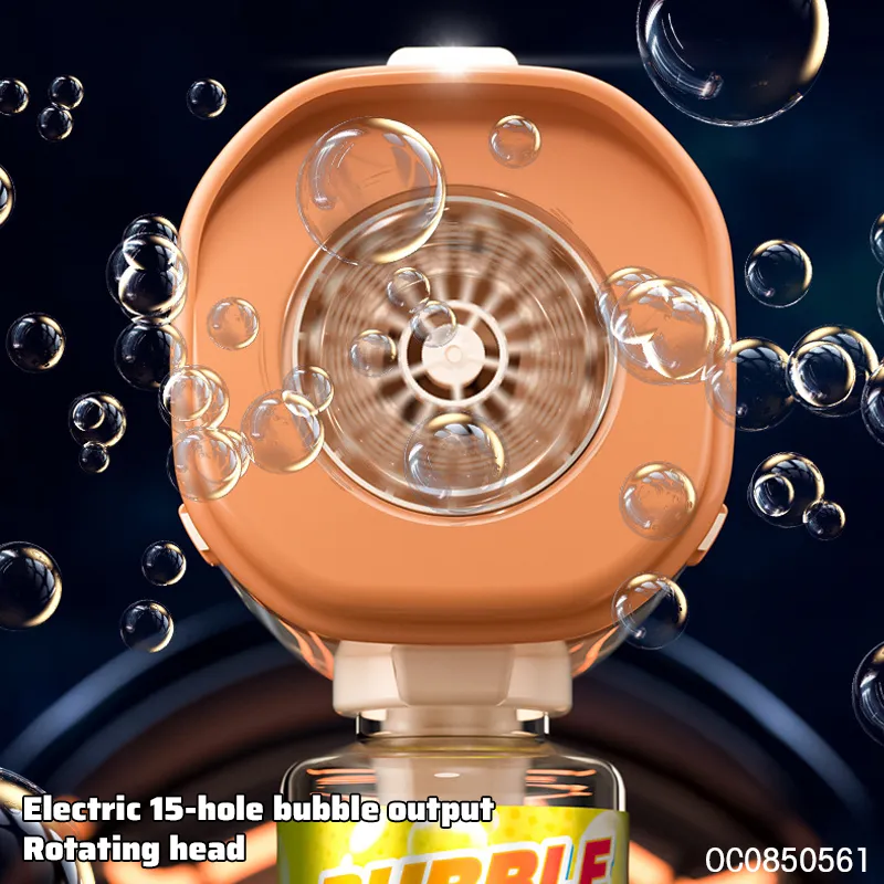 Kid Summer Toys 15 Holes Bubble Toys Bubble Gun with Light