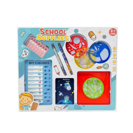 Wholesale Montessori Stationery Set Kids Educational Learning Materials Large Scale Spirograph Drawing Tools Popular DIY Art Toy for Children
