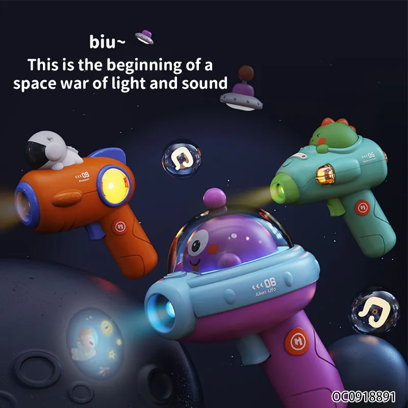 Other Educational Toys Cheap Kid Toy Light and Sound Astronaut Space Gun Projection Toy Gun