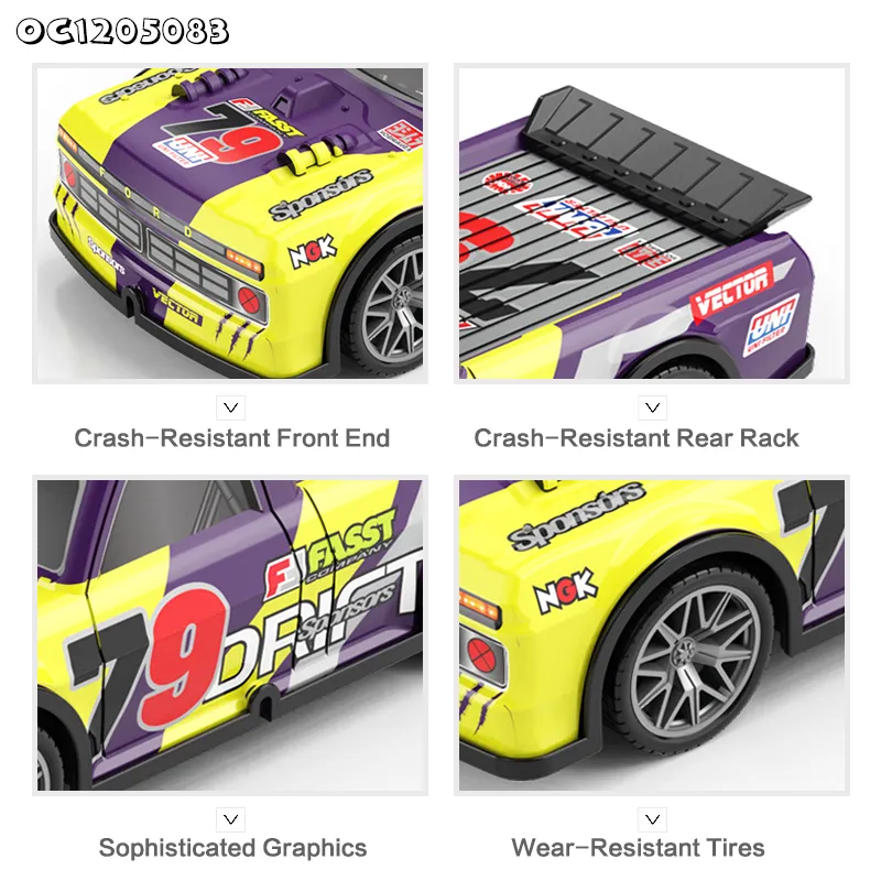 Wholesale Racing Game Remote Control 1: 22 Scale Model Car Toy for Kids with LED Light