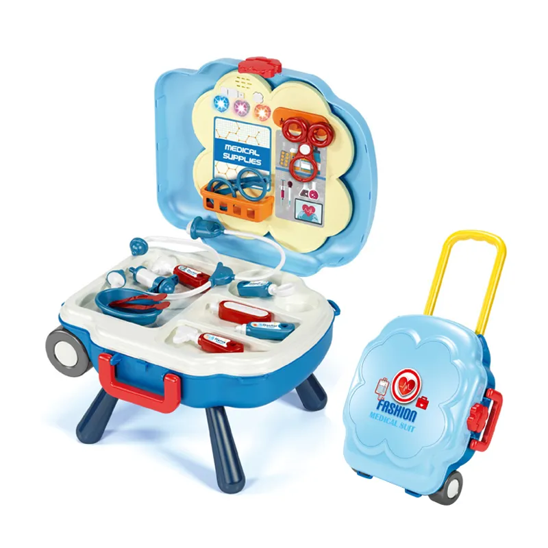 Light Music Function Hospital Role Play Montessori Baby Kids Electric Plastic Pretend Doctor Set Toy
