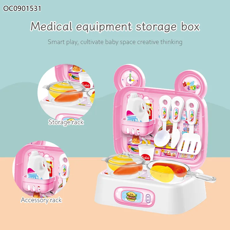Wholesale Plastic Girls Kitchen Role Play Set Pretend Play Food Vegetable Fruit Food Toys for Kids
