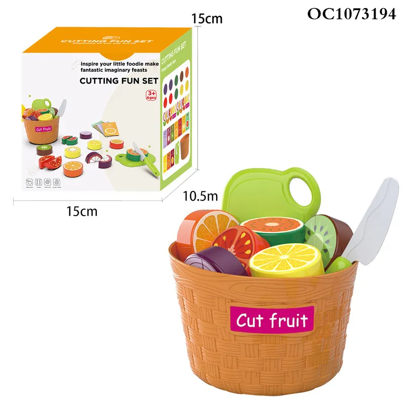 Wholesale Pretend Play Fruit and Vegetable Cutting Educational Cognitive Kitchen Set Toy for Kids