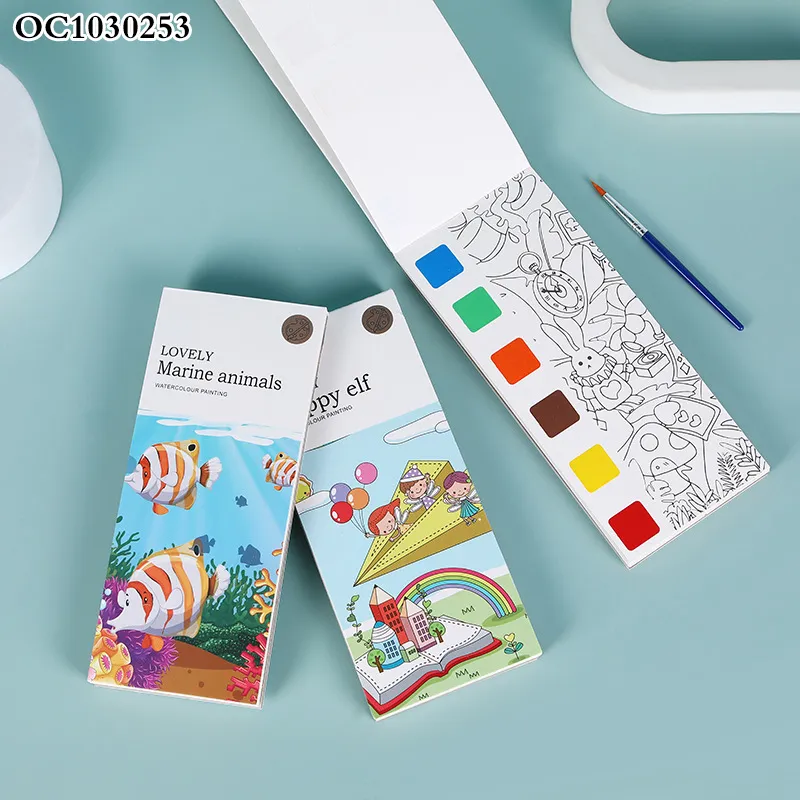 Wholesale Early Educational Learning Drawing Custom Water Coloring and Art Painting Books for Kids
