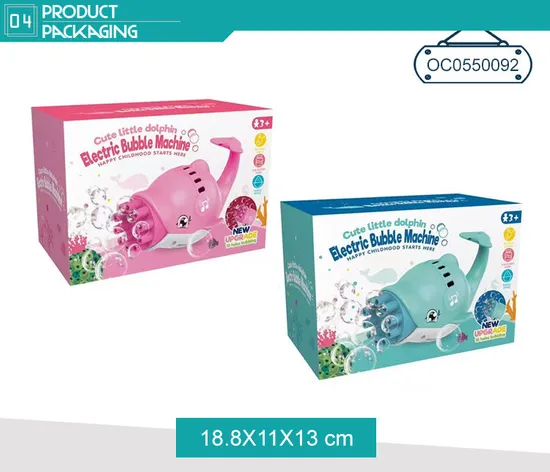 Cartoon Whale Battery Operated Gatling Gun Bubble Maker Toy for Kids