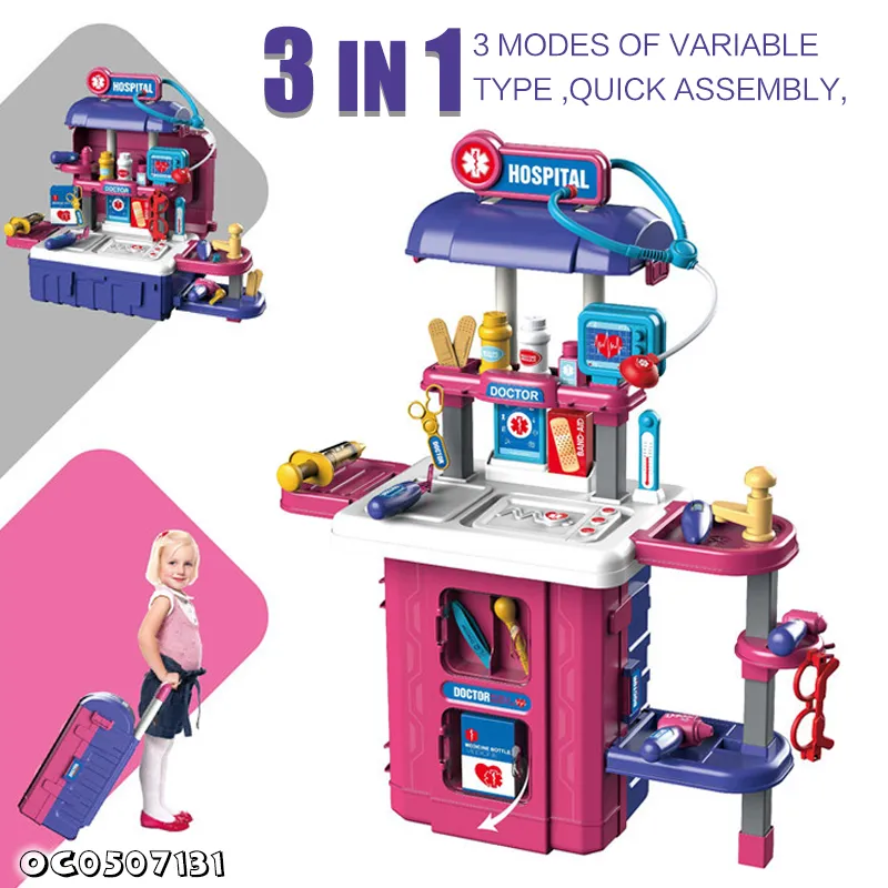 Girls Promotional Gift Wholesale High Quality Interactive Medical Set Pretend Play Doctor Tool Kits Toy for Children
