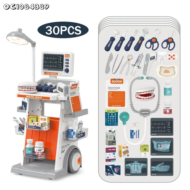 Wholesale Interactive Creative Doctor Nurse Role Play Medical Tools Kids Gift Toys Dentist Pretend Montessori Play Set