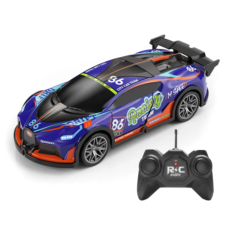 LED Lighted up 1: 22 Scale Plastic Drift Racing Toy Race Sport Cars Model with Remote Control for Wholesale