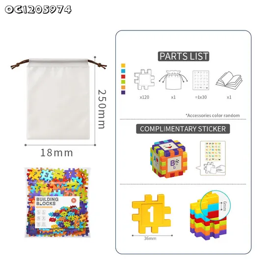 Wholesale Educational Montessori Popular DIY Plastic Educational Learning Building Blocks Toy