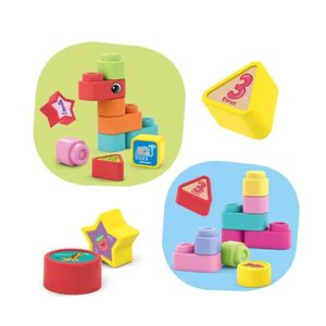 Wholesale Children's Building Silicone Soft Rubber Play Blocks Educational Fun Games Toy Set