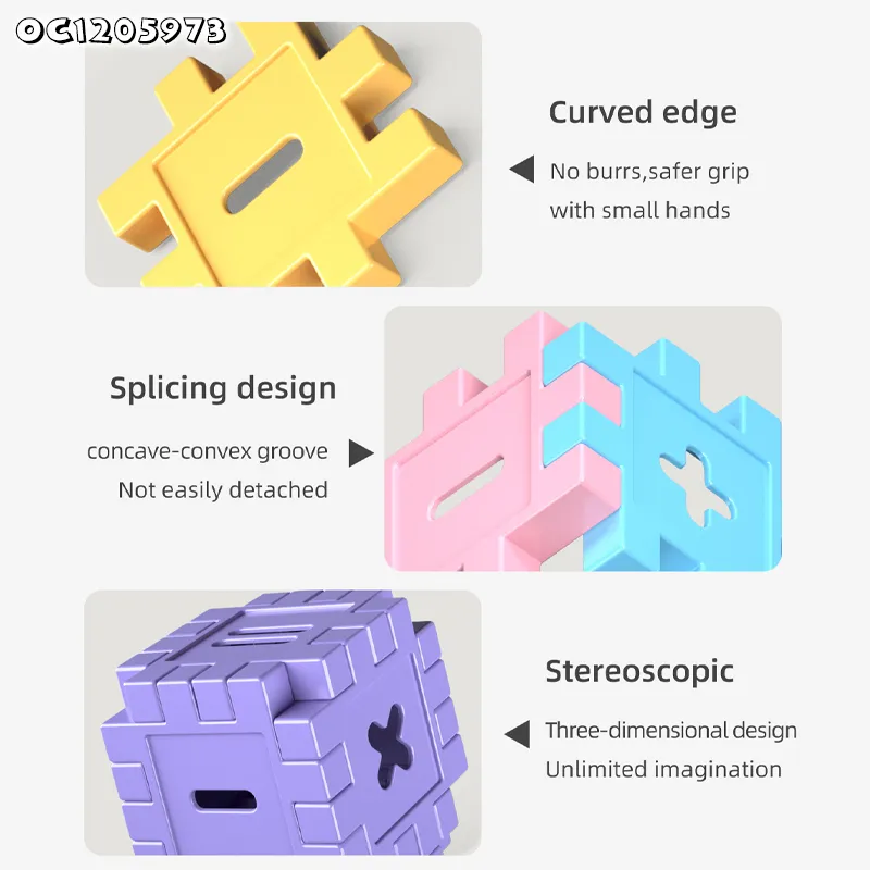 Wholesale Educational Montessori Learning Building House Model Blocks Toys Kid