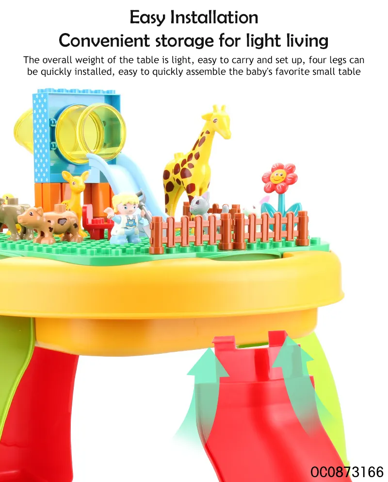 Wholesale Montessori Educational Popular DIY Baby Building Block Toys with Animals