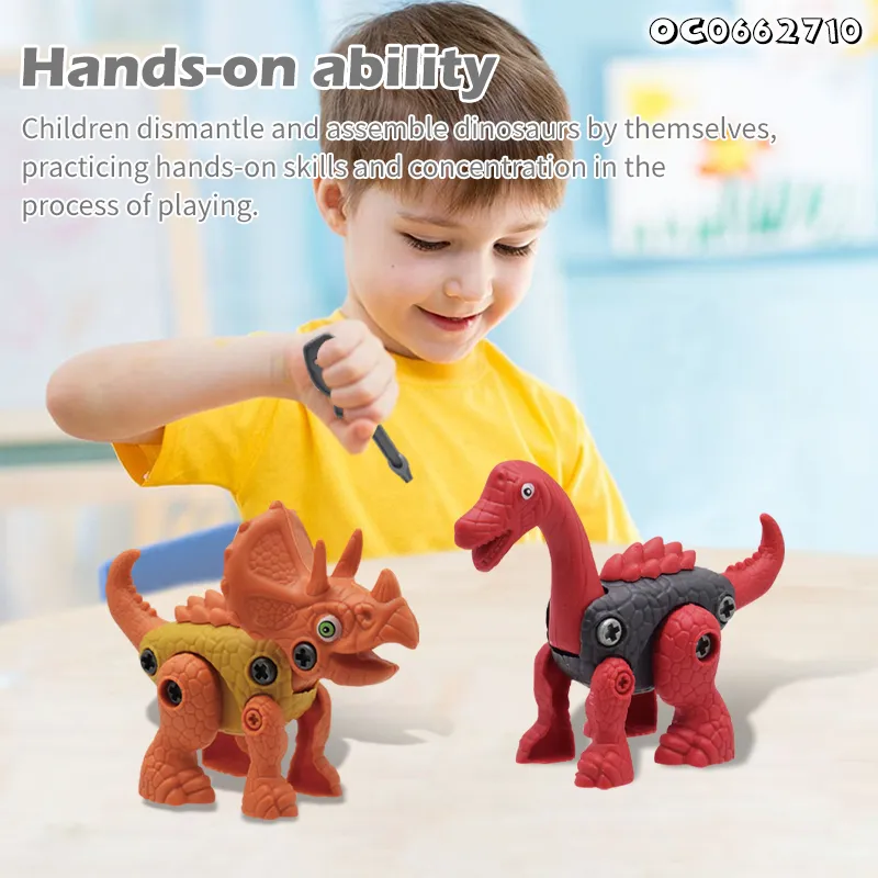 Wholesale Montessori DIY Educational Animal Set Dinosaurs Plastic Toys for Children