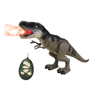 RC Model Remote Control Walking Dinosaur Toy Mist Action Realistic Jurassic Tyrannosaurus Rex Toy with Roar and Light for Boys Girls