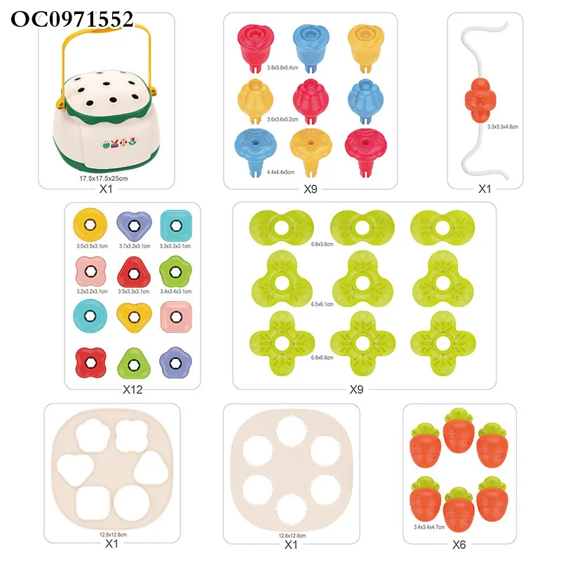 Wholesale Educational Montessori Flower Building Blocks Popular DIY Toy