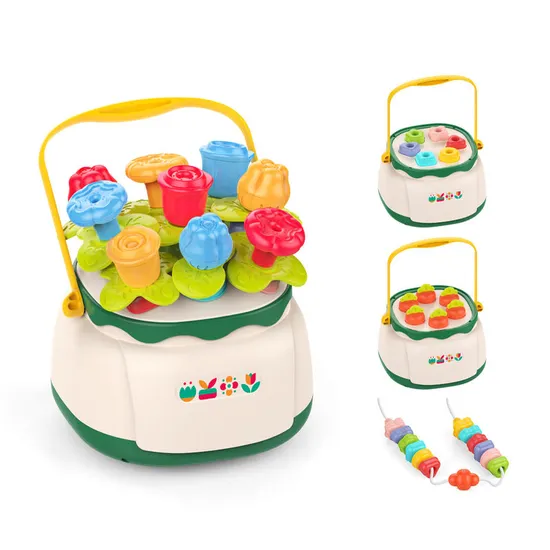 Wholesale Educational Montessori Flower Building Blocks Popular DIY Toy
