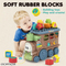 Wholesale Educational Montessori Popular DIY High Quality Construction Silicone Rubber Kids Building Blocks Toys