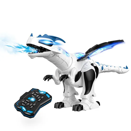 Wholesale Remote Control Walking LED RC Dinosaur Robot Battle Toy with Mist Spray