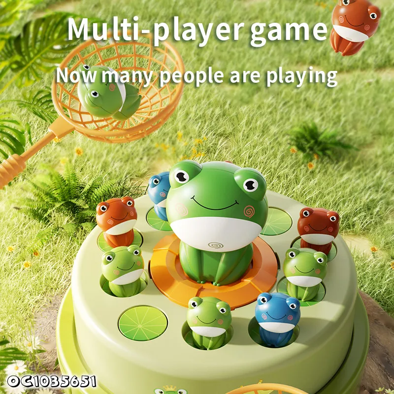 Wholesale Water Summer Children Fishing Game Baby Birthday Gift Electric Machine Catching Frog Kids Interactive Toy