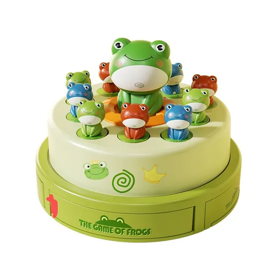 Wholesale Water Summer Children Fishing Game Baby Birthday Gift Electric Machine Catching Frog Kids Interactive Toy