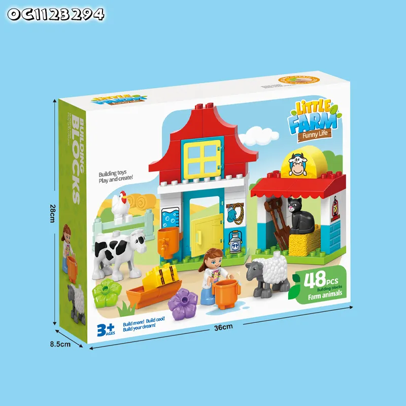 Wholesale Educational DIY Garden Plastic Brick Toy House Building Blocks for Kids