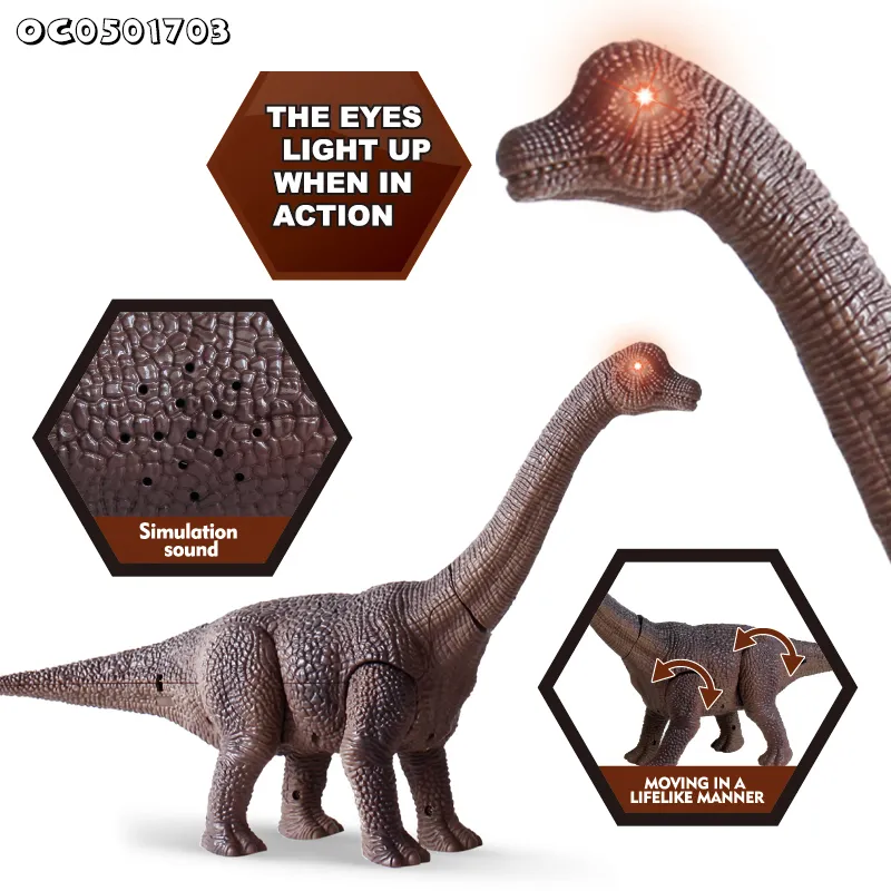 Tanystropheus Toy Model Interactive Walking Dinosaur Toys Light up Remote Control Toy with Simulation Sound