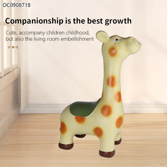 Wholesale Plastic Baby Kids Popular Animal Cartoon 3D Giraffe Sofa Seat Chair Toy