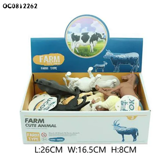 Wholesale Montessori Educational Simulated Plastic Rubber Cow Toys Farm Animal