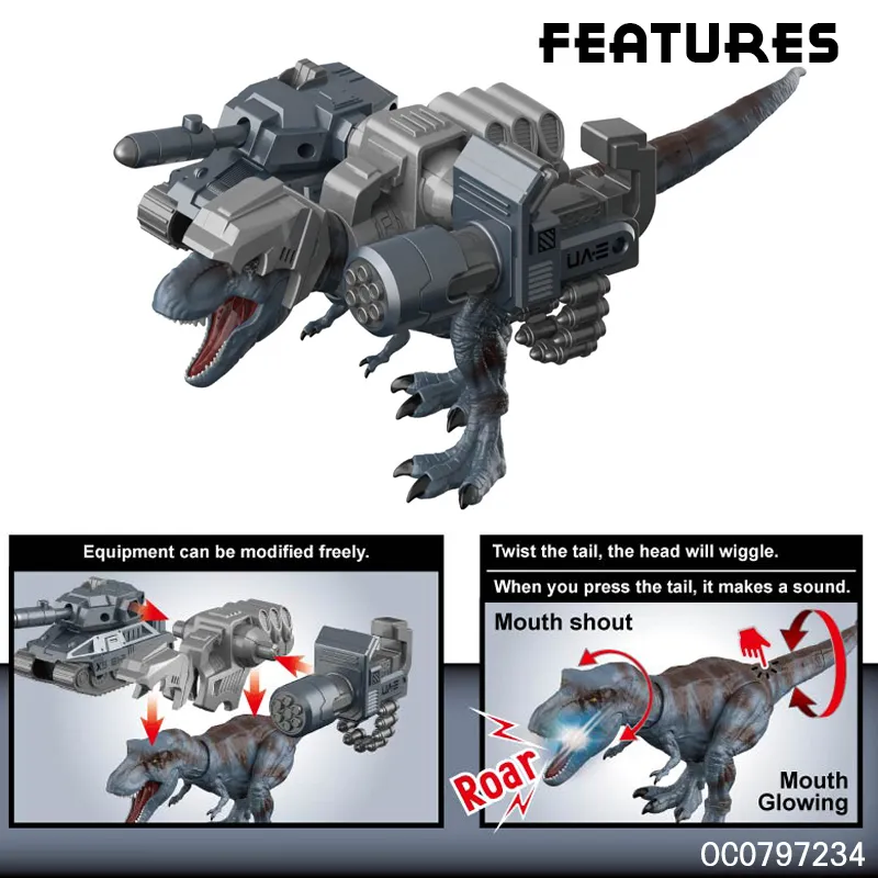 Tank Fight Toy Walking Dinosaur Toy Game with Shooting Gun Toy for Sale