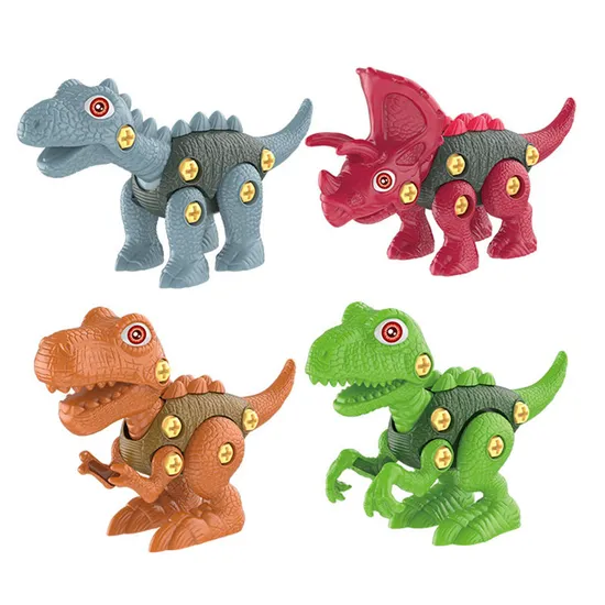 Building Block Plastic DIY Assemble Dinosaur Puzzle Model Toys for Kids