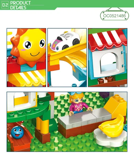 Wholesale Educational Montessori Marble Run Track Paradise DIY Creative Plastic Blocks Building Toys
