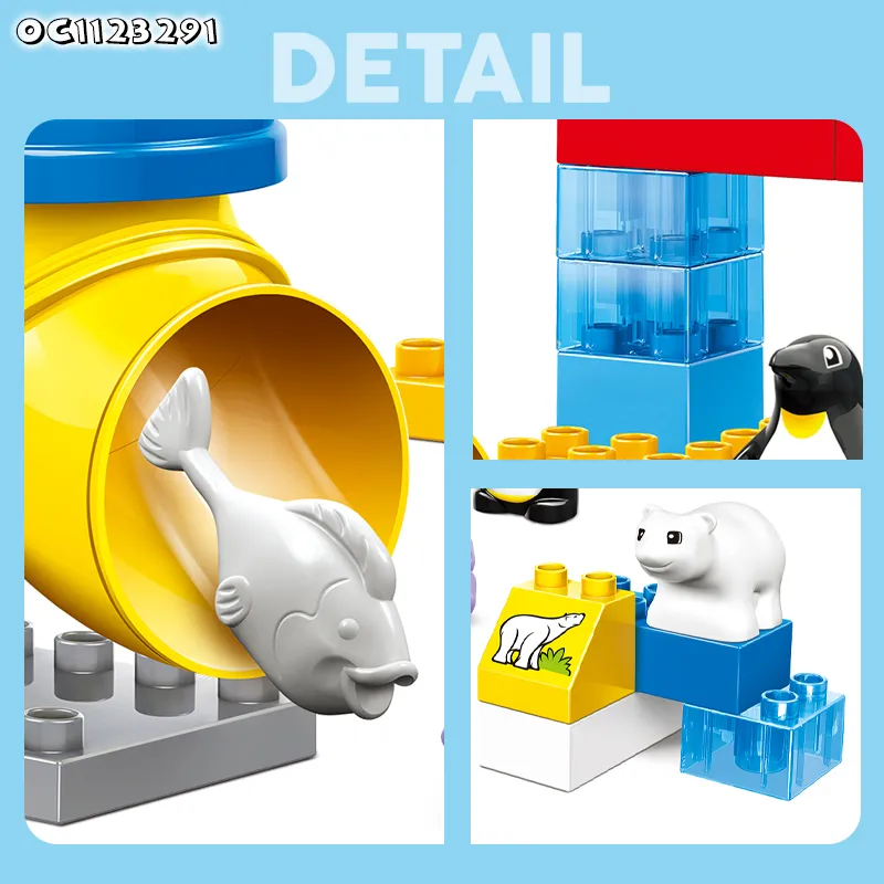 Wholesale Montessori Educational Wild Baby Animal Model Building Block Toy