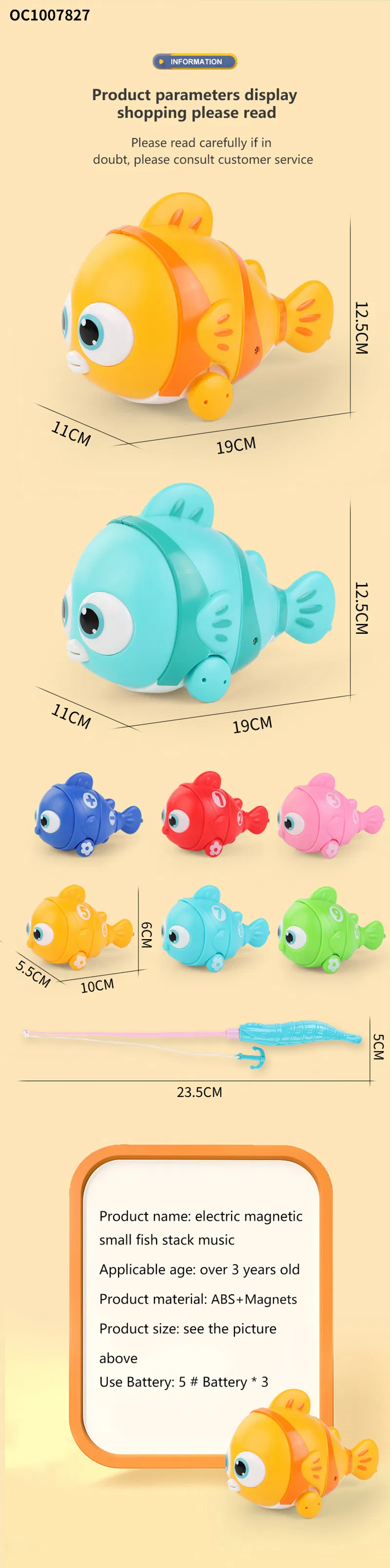 Wholesale Educational Funny Cute Montessori Fishing Water Game Electric B/O Sensory Educational Toys