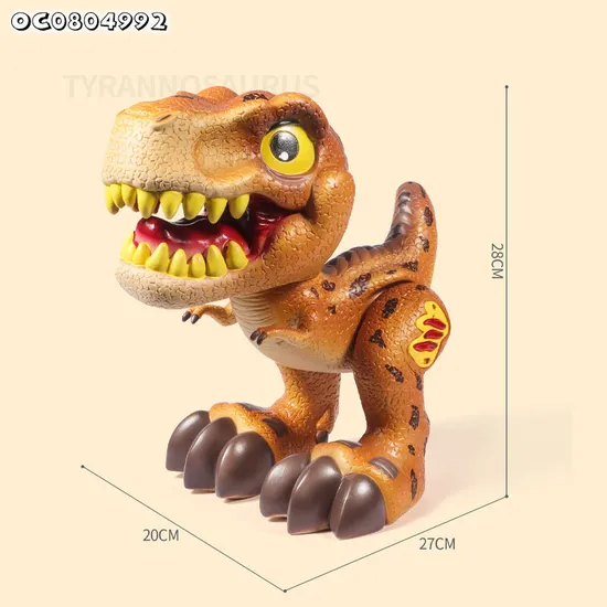 Movable Joints Battery Operated Educational Moving Soft Plastic Dinosaur Electric Small Toys for Children with Light and Sound