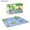 Interactive Floor Game Electric Dinosaur Car Assembly Jigsaw Puzzle Adventure Track Car Vehicle Toy