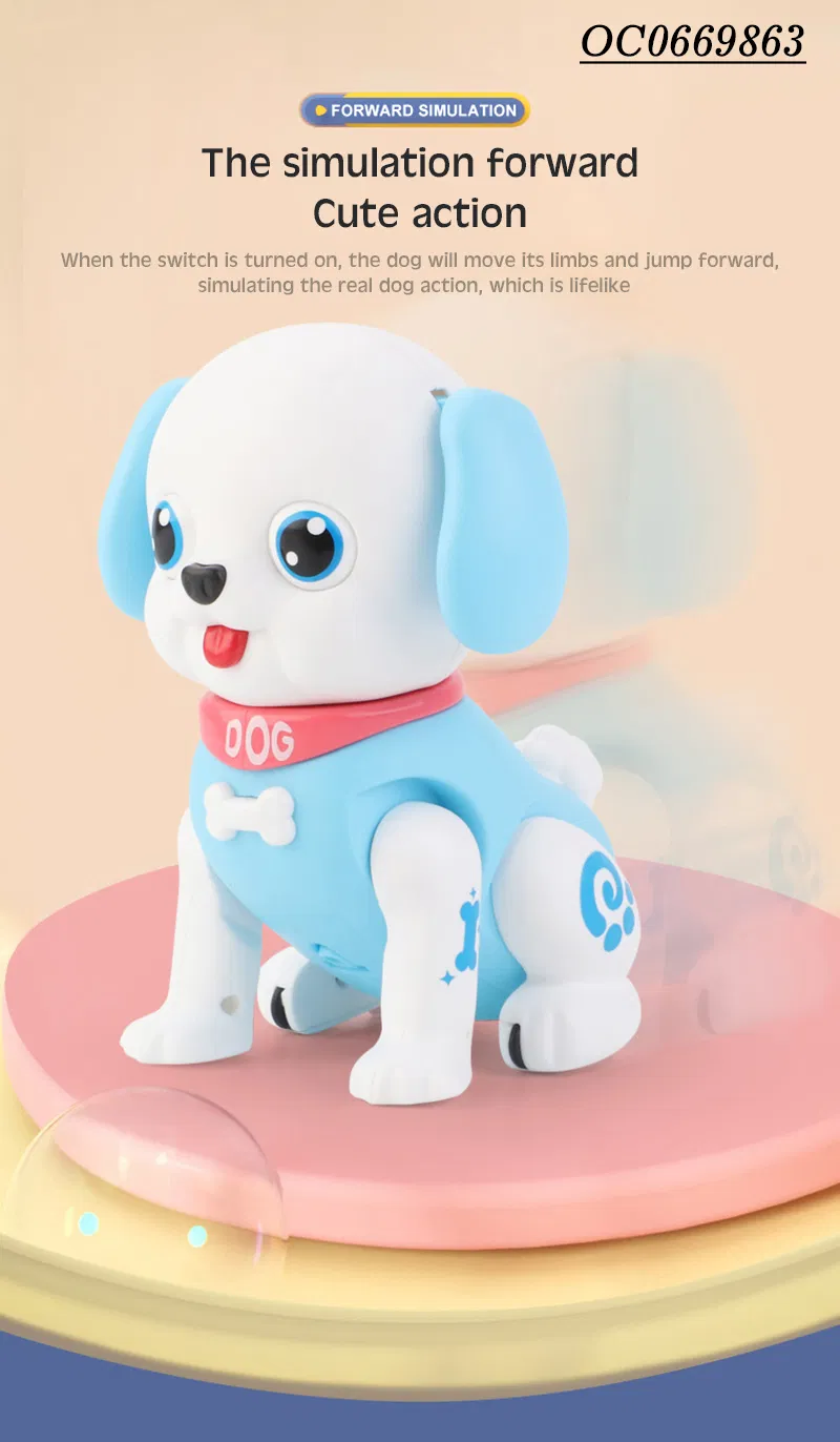 Wholesale Electric Kids Light up Plastic Animal Cartoon Battery Operated Dogs Toy