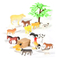 Wholesale Montessori Educational 16PCS Assorted Plastic Rubber Small Set of Children's Toy Farm Animal