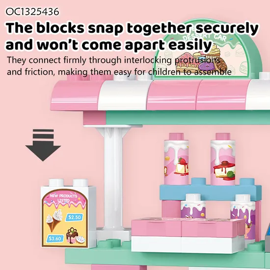 Wholesale Ice Cream Educational Learning Building Block Baby Brick Popular DIY Toys