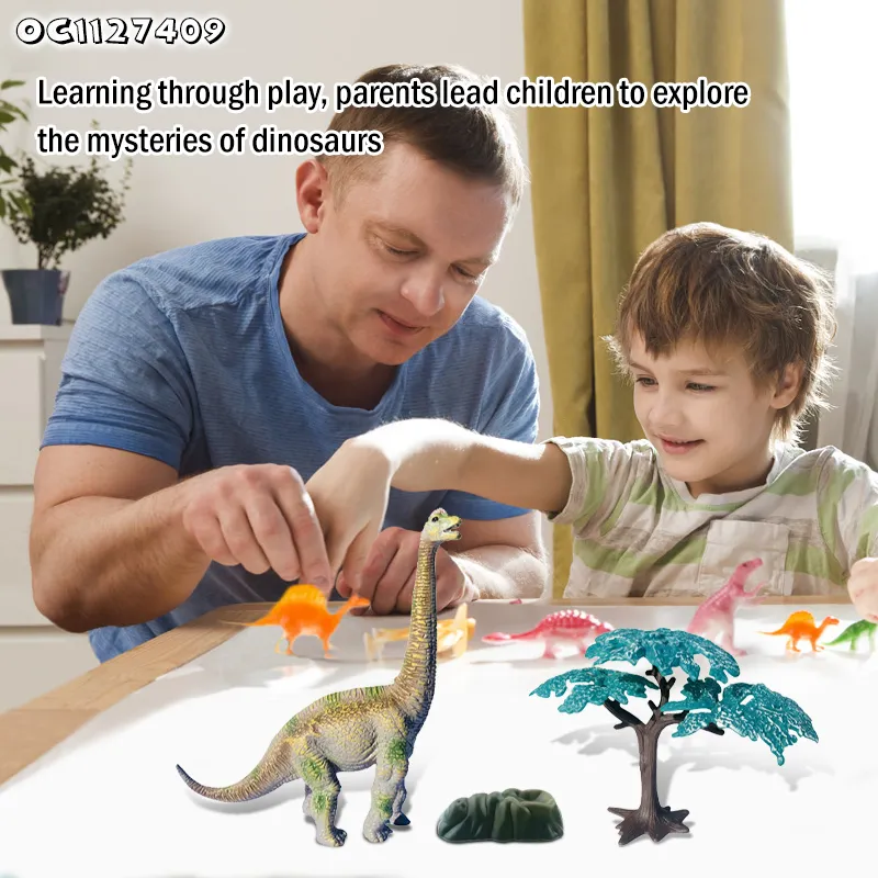 Jurassic Realistic Dinosaur PVC Toy Customization Fiqure Manufacturers Long Neck Small Dinosaur 3D Model Kit Toy for Wholesale